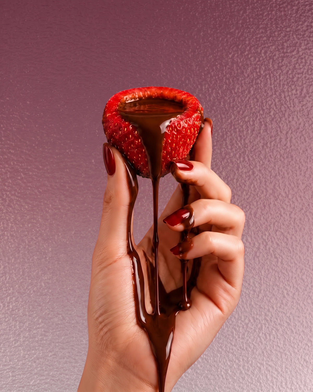 Rosé Dip by Kokoa: chocolate covered strawberries with a white chocolate drizzle